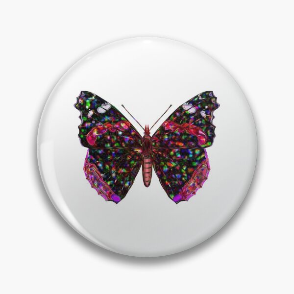 Item preview, Red admiral butterfly with rainbow spots. designed and sold by Elonium.