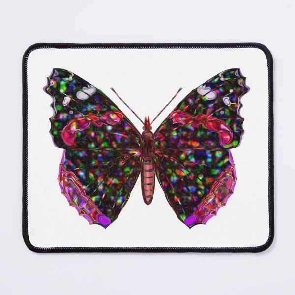 Item preview, Red admiral butterfly with rainbow spots. designed and sold by Elonium.