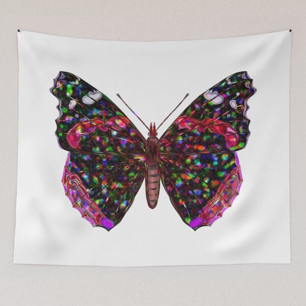 Item preview, Red admiral butterfly with rainbow spots. designed and sold by Elonium.