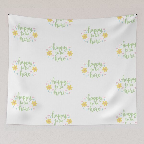 Item preview, happy to be here  designed and sold by signedbykaty.