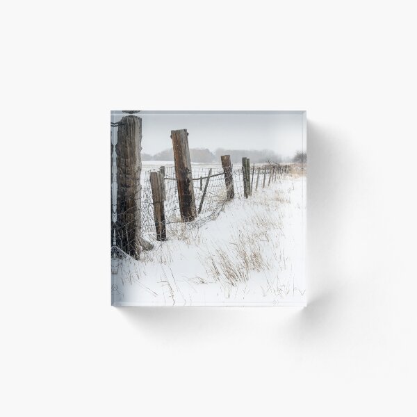 Winter On The Farm Acrylic Block