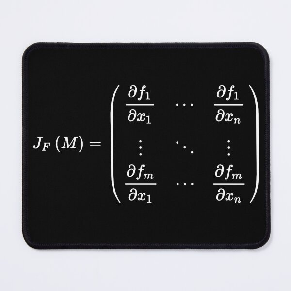 Item preview, Jacobian matrix, important tool of differential calculus dark version designed and sold by NoetherSym.