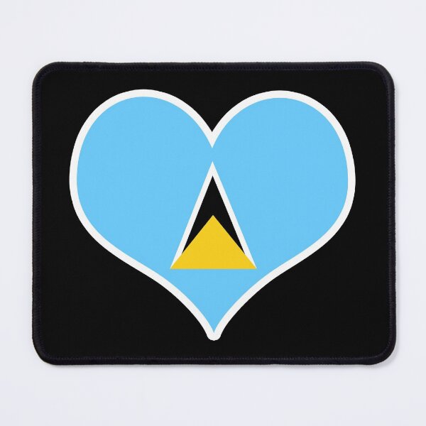 Item preview, Saint Lucia Flag Heart designed and sold by PKHalford.