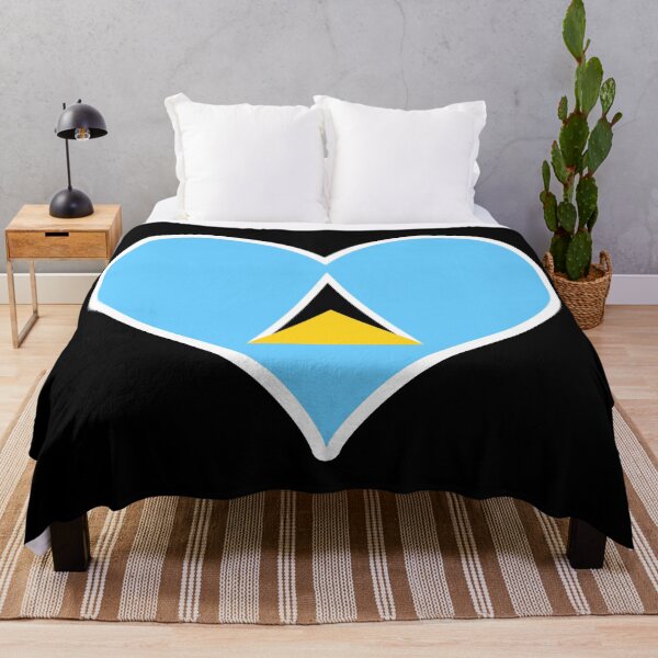 Item preview, Saint Lucia Flag Heart designed and sold by PKHalford.