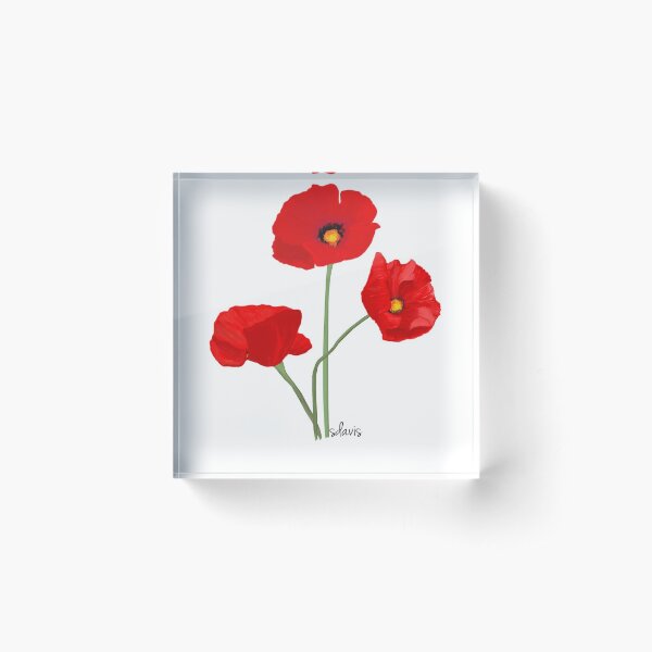 Item preview, Red Poppy Painting 1317 designed and sold by mandalafractal.