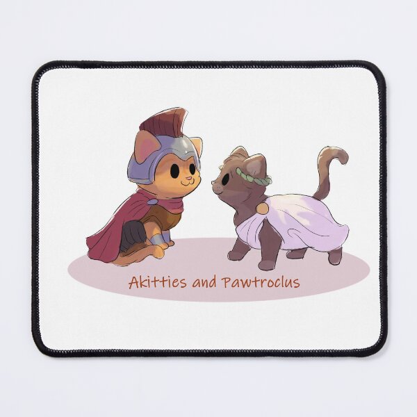Item preview, Achilles and Patroculus Cat Pun designed and sold by MellowArtStuff.