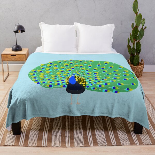 Item preview, Peacock bird with green and blue feathers designed and sold by Covo Studio.