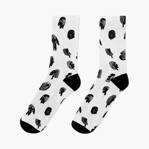 Item preview, cartoon people faces in black and white color designed and sold by Seed Company.