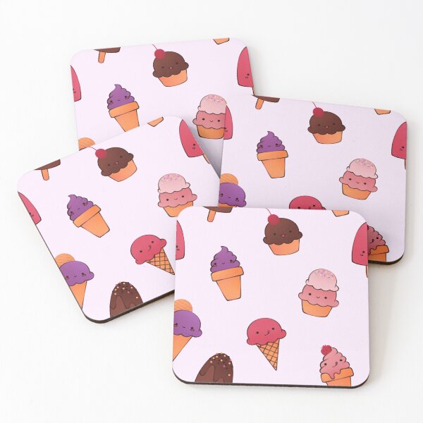 Item preview, Ice cream pattern design large size pastel pink designed and sold by Bianca Brownish.