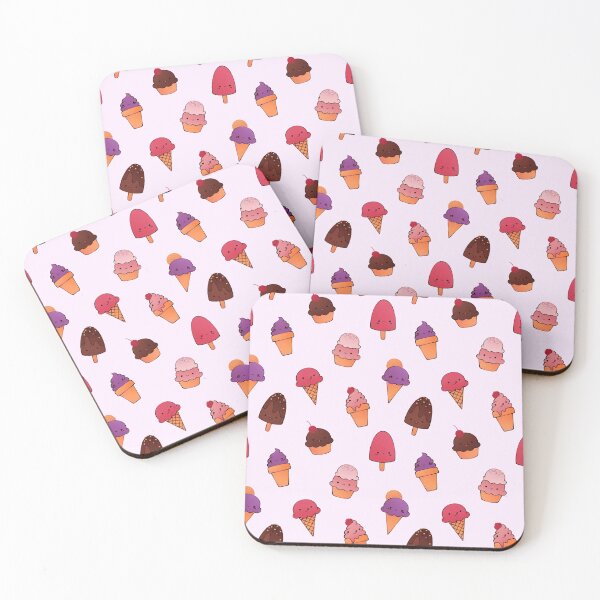 Item preview, Ice cream pattern design medium size pastel pink designed and sold by Bianca Brownish.