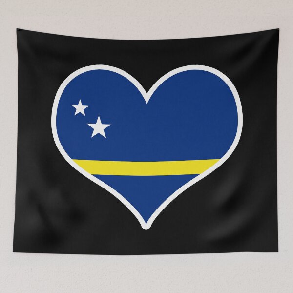 Item preview, Curacao Flag Heart designed and sold by PKHalford.