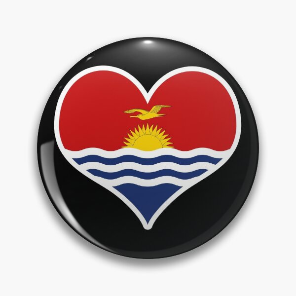 Item preview, Kiribati Flag Heart designed and sold by PKHalford.