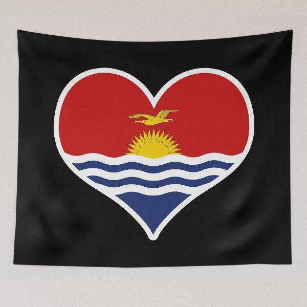 Item preview, Kiribati Flag Heart designed and sold by PKHalford.