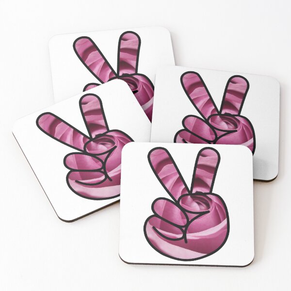 Item preview, Pink Rose Peace Sign Hand  designed and sold by BuzzySpaceBee.