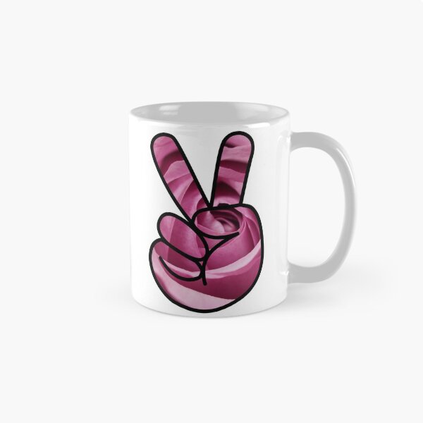 Item preview, Pink Rose Peace Sign Hand  designed and sold by BuzzySpaceBee.