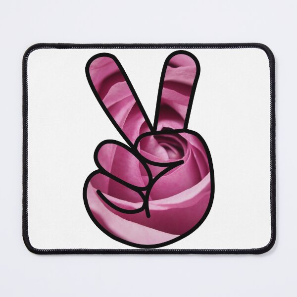 Item preview, Pink Rose Peace Sign Hand designed and sold by BuzzySpaceBee.