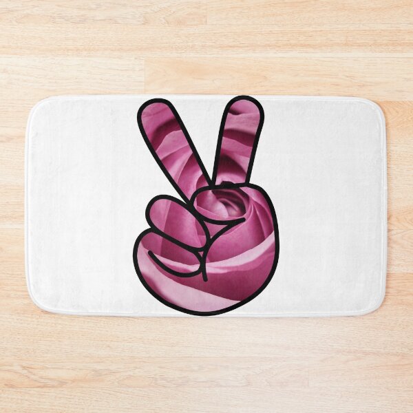 Item preview, Pink Rose Peace Sign Hand  designed and sold by BuzzySpaceBee.