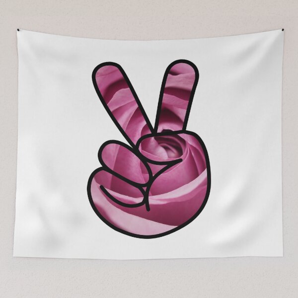 Item preview, Pink Rose Peace Sign Hand  designed and sold by BuzzySpaceBee.