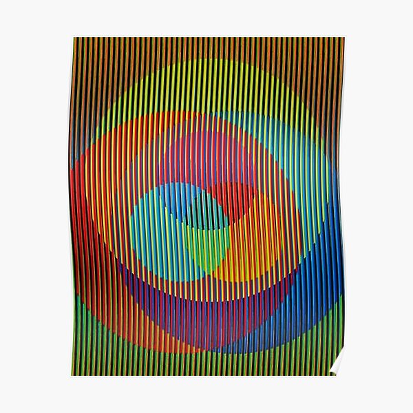 Homage to Carlos Cruz-Diez Kinetic and Optical art Venezuela Independence day Celebration 5 de Julio Poster