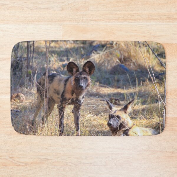 Item preview, Two African wild dogs in Moremi Game Reserve, Botswana designed and sold by SafariByMarisa.