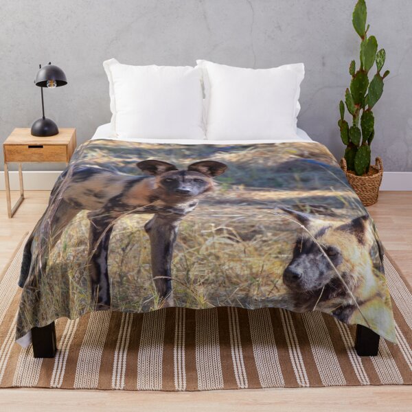 Item preview, Two African wild dogs in Moremi Game Reserve, Botswana designed and sold by SafariByMarisa.