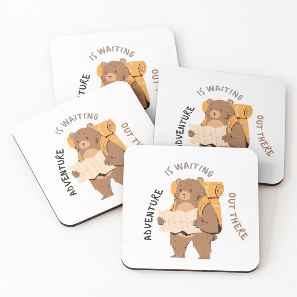 Item preview, Adventure is waiting out there | cute bear designed and sold by Daleen Cowgar.