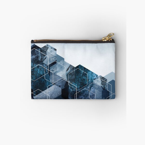 Item preview, Geometric Landscape in blue designed and sold by UrbanEpiphany.