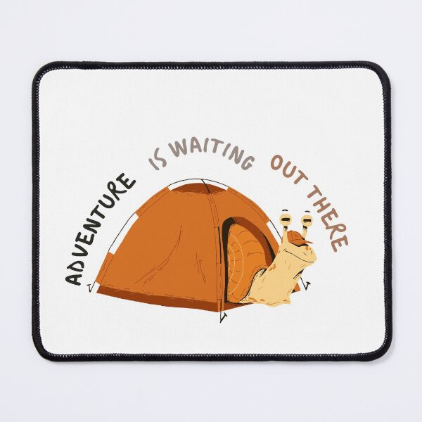 Item preview, Adventure is waiting out there | camping snail designed and sold by Daleen Cowgar.
