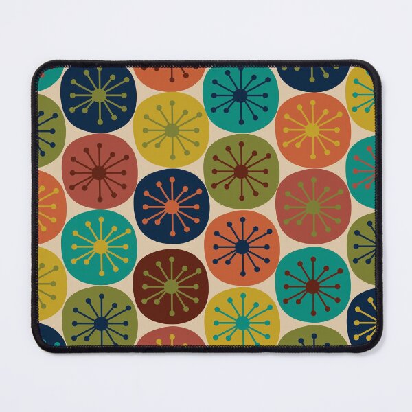 Item preview, Atomic Retro Dots - Midcentury Modern Pattern in Mid Mod Turquoise, Olive Green, Mustard, Orange, Blue, and Beige designed and sold by kierkegaard.