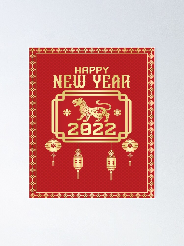 Happy New Chinese Year 2022 Cny 2022 Year Of The Tiger Design Ts