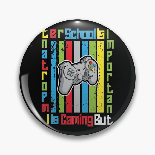 Item preview, School Is Important But Gaming Is Importanter Funny Colorful Distressed Gaming Lover Design designed and sold by pedrored369.