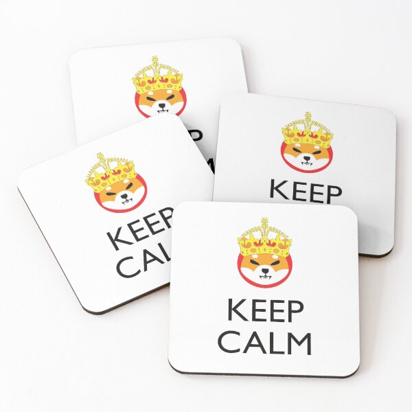 Item preview, Keep calm SHIB Shiba Inu coin Cryptocurrency white background designed and sold by FuugoShop.