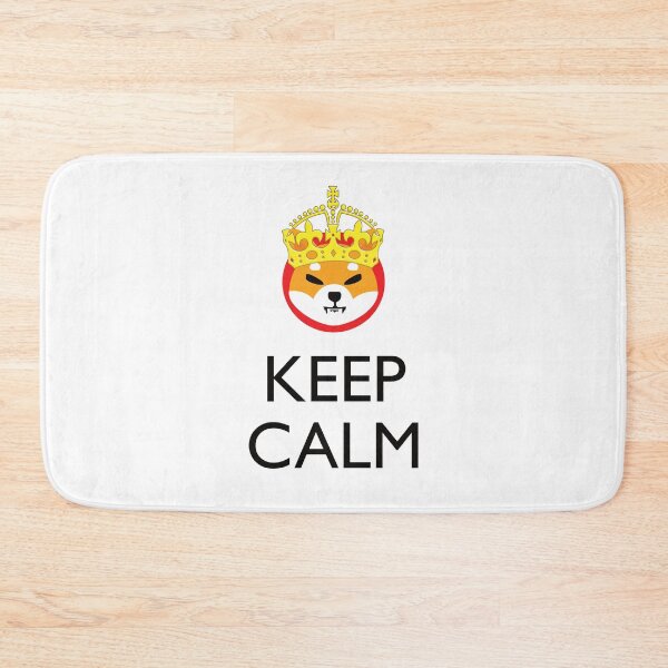 Item preview, Keep calm SHIB Shiba Inu coin Cryptocurrency white background designed and sold by FuugoShop.