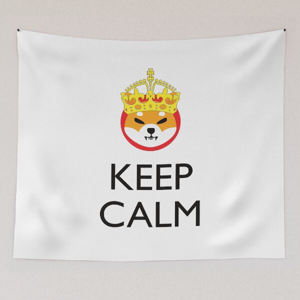 Item preview, Keep calm SHIB Shiba Inu coin Cryptocurrency white background designed and sold by FuugoShop.