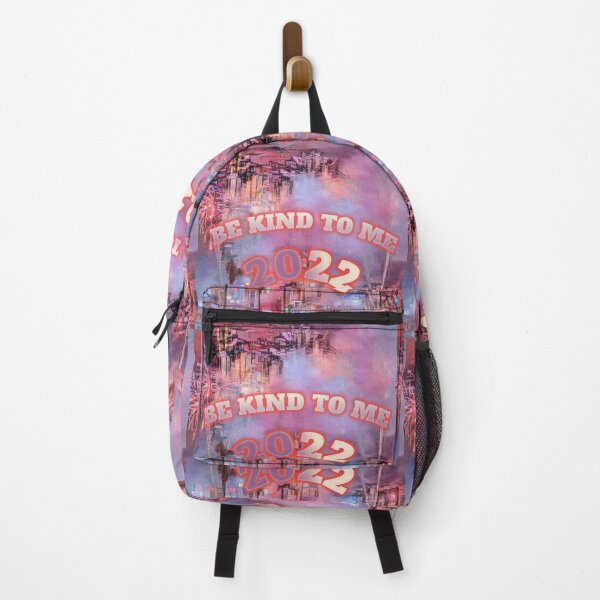 Item preview, Be kind to me 2022 firework lighting up the sky of a colourful city in purple designed and sold by Bekindtome.