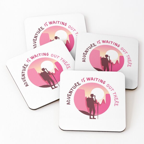 Item preview, Adventure is waiting out there | pink sky designed and sold by Daleen Cowgar.