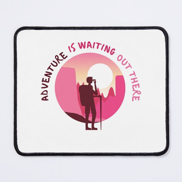 Item preview, Adventure is waiting out there | pink sky designed and sold by Daleen Cowgar.