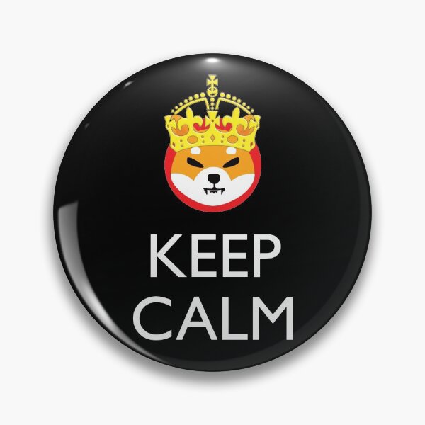 Item preview, Keep calm SHIB Shiba Inu coin Cryptocurrency black background designed and sold by FuugoShop.