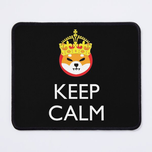 Item preview, Keep calm SHIB Shiba Inu coin Cryptocurrency black background designed and sold by FuugoShop.