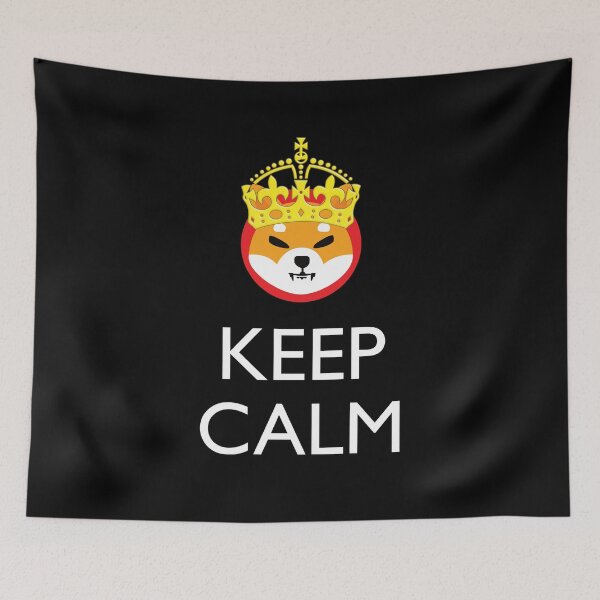 Item preview, Keep calm SHIB Shiba Inu coin Cryptocurrency black background designed and sold by FuugoShop.