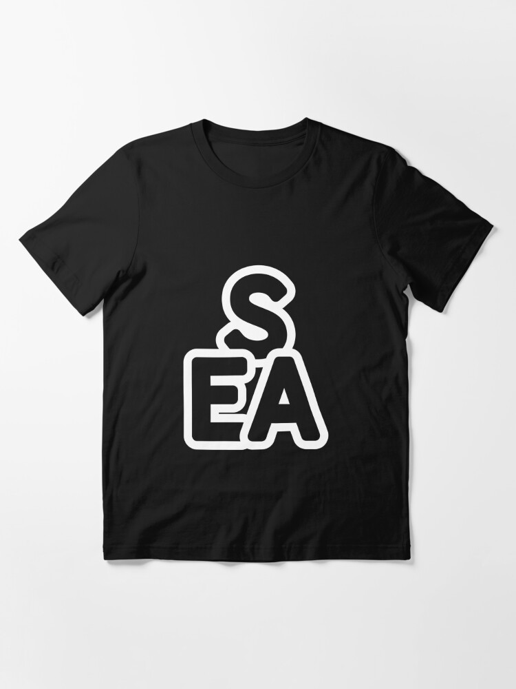 Alternate view of SEA Seattle Big City Words 3 Letter Square Essential T-Shirt