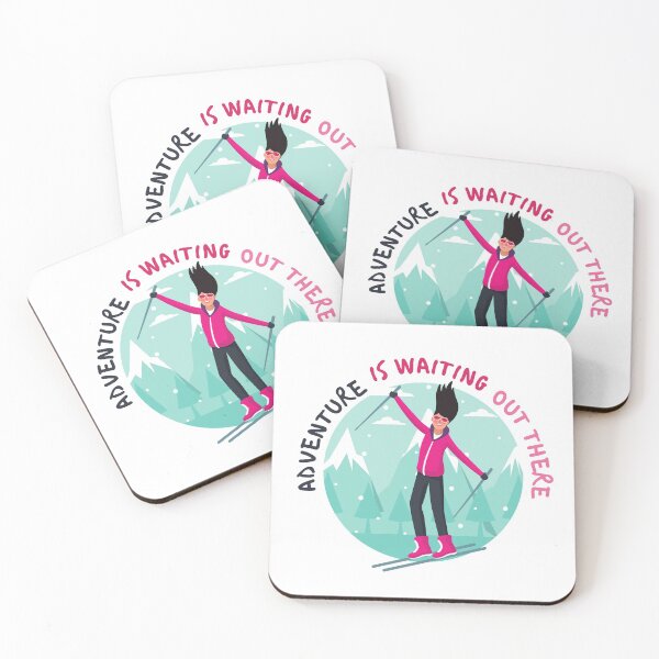 Item preview, Adventure is waiting out there | Skiing designed and sold by Daleen Cowgar.