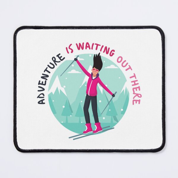 Item preview, Adventure is waiting out there | Skiing designed and sold by Daleen Cowgar.