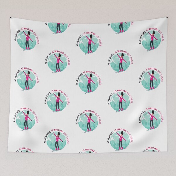 Item preview, Adventure is waiting out there | Skiing designed and sold by Daleen Cowgar.