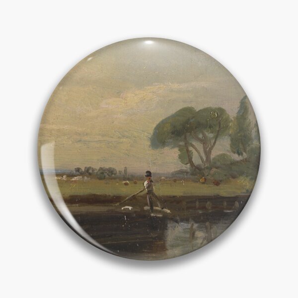 Item preview, John Constable "Barge below Flatford Lock" designed and sold by FineArtLover.