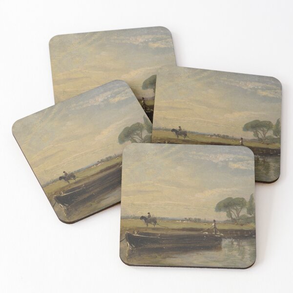 Item preview, John Constable "Barge below Flatford Lock" designed and sold by FineArtLover.