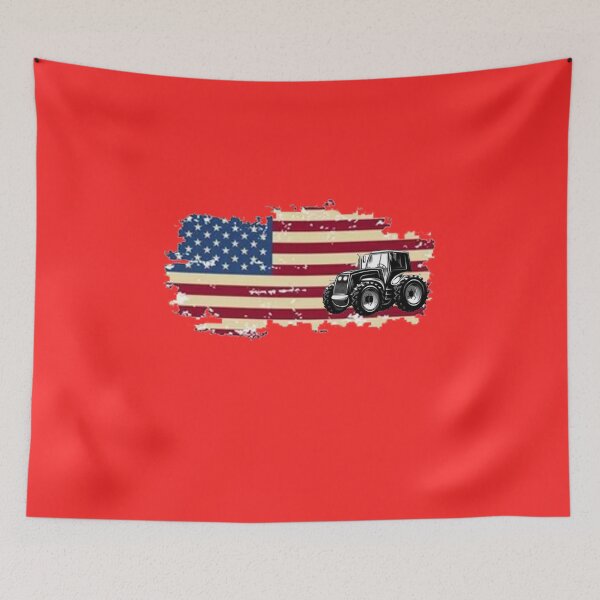 Item preview, Farm Tractors Usa Flag designed and sold by rachidhaz.
