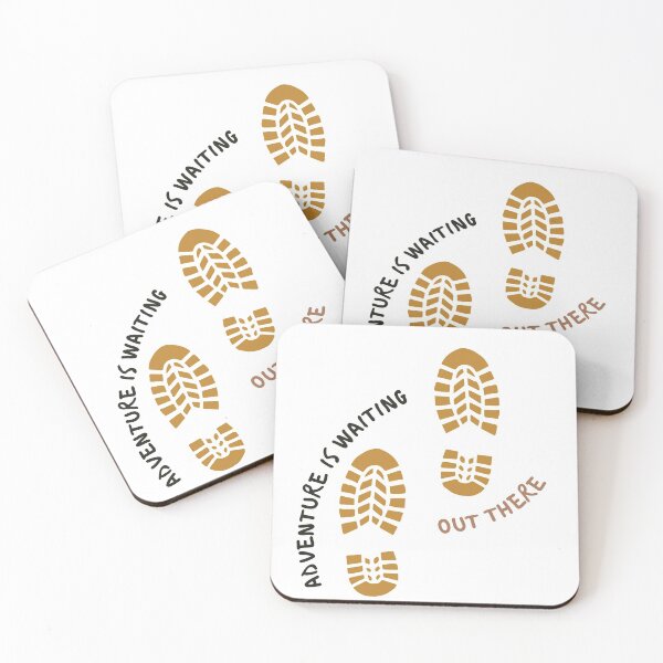 Item preview, Adventure is waiting out there | footprints designed and sold by Daleen Cowgar.