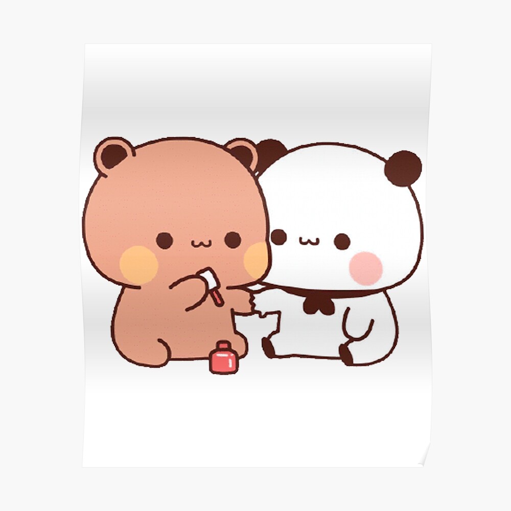 Panda and Brownie Bear cute Panda and Brownie Bear cute