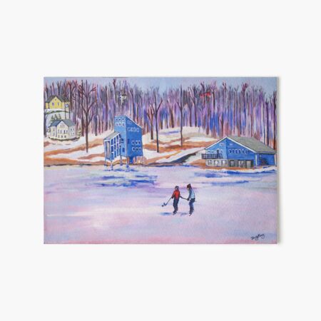Winter at Lake Banook, Dartmouth Nova Scotia Art Board Print